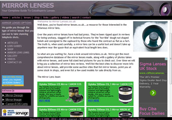 Mirror Lenses.co.uk website