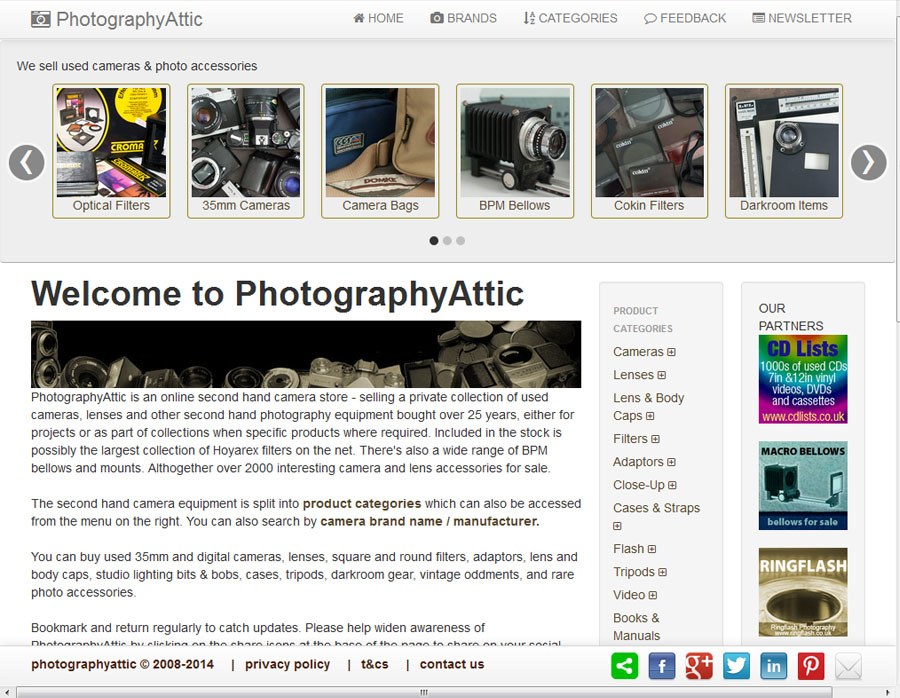 Photography Attic.com website